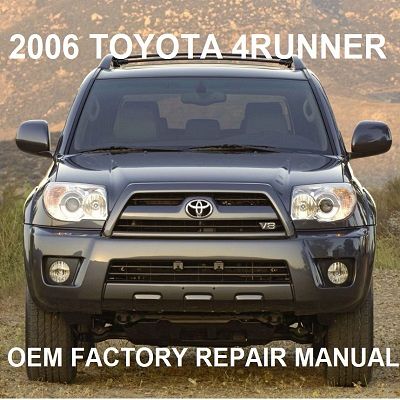 Toyota 4Runner Repair Manual, Toyota 4Runner OEM Factory Repair Manual