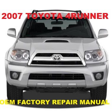 Toyota 4Runner Repair Manual, Toyota 4Runner OEM Factory Repair Manual